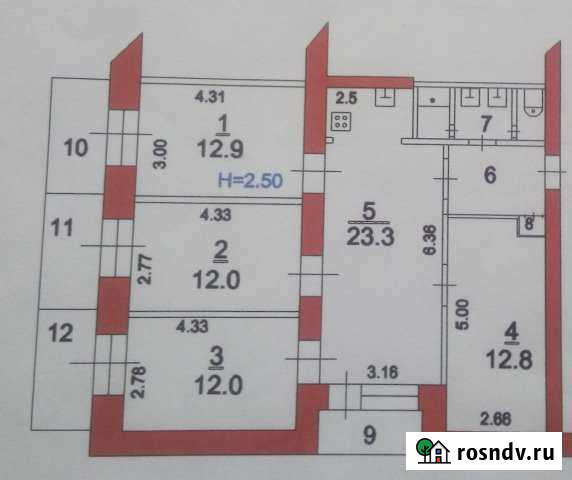 Комната 12 м² в 4-ком. кв., 4/4 эт. на продажу в Сергиевом Посаде Сергиев Посад - изображение 1