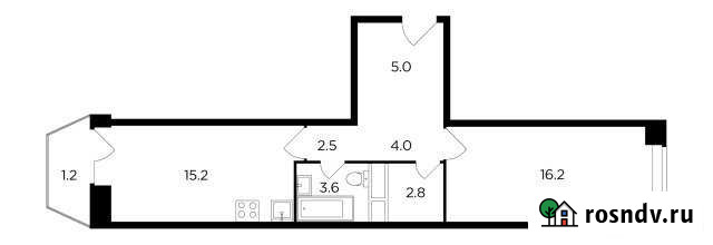 1-комнатная квартира, 50 м², 3/12 эт. на продажу в Наро-Фоминске Наро-Фоминск - изображение 1