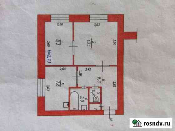 2-комнатная квартира, 42 м², 1/3 эт. на продажу в Новом Городке Новый Городок