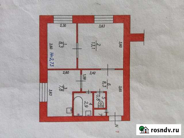 2-комнатная квартира, 42 м², 1/3 эт. на продажу в Новом Городке Новый Городок - изображение 1