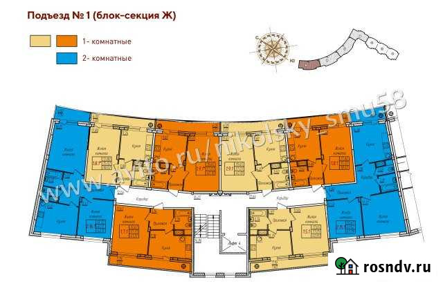 1-комнатная квартира, 40 м², 3/7 эт. на продажу в Новочебоксарске Новочебоксарск - изображение 1