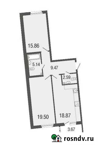 2-комнатная квартира, 71 м², 1/4 эт. на продажу в Токсово Токсово - изображение 1