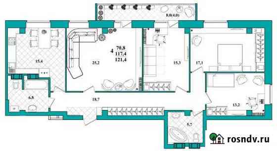 4-комнатная квартира, 121 м², 9/9 эт. на продажу в Первоуральске Первоуральск