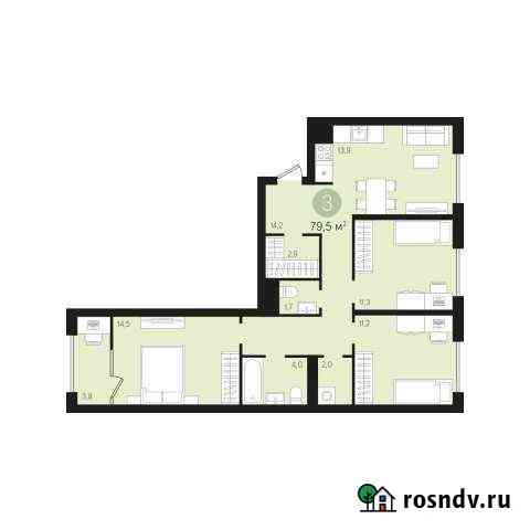 3-комнатная квартира, 79 м², 2/14 эт. на продажу в Видном Видное