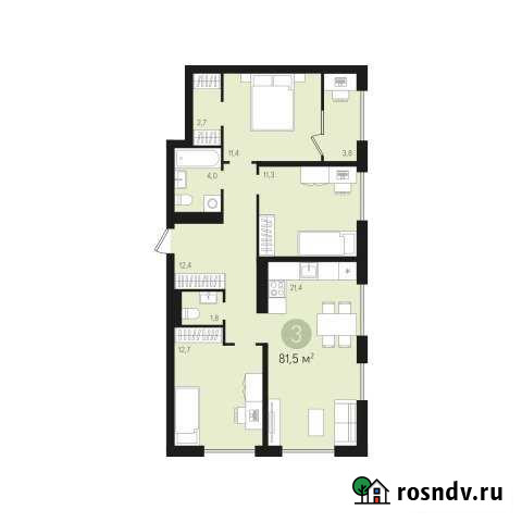 3-комнатная квартира, 81 м², 4/14 эт. на продажу в Видном Видное - изображение 1