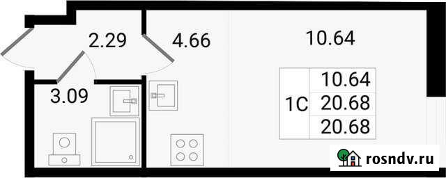 Квартира-студия, 20 м², 1/8 эт. на продажу во Всеволожске Всеволожск - изображение 1