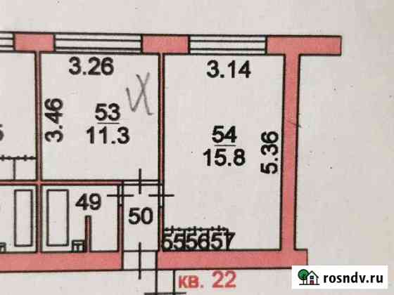 Комната 16 м² в 2-ком. кв., 7/9 эт. на продажу в Железногорске Курской области Железногорск