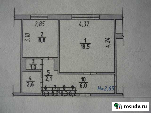 1-комнатная квартира, 40 м², 5/5 эт. на продажу в Междуреченске Кемеровской области Междуреченск - изображение 1