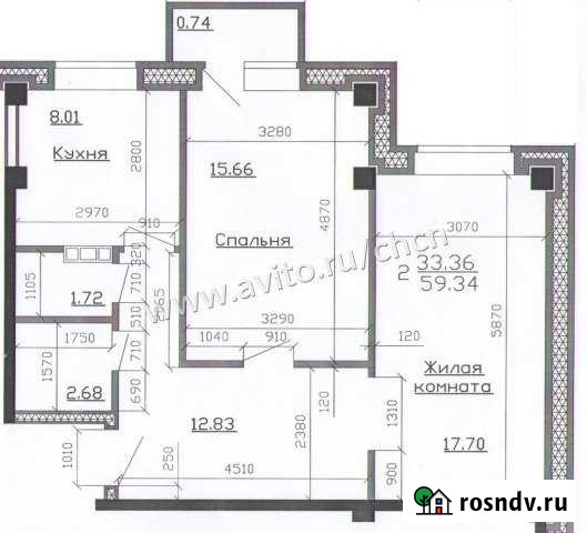 2-комнатная квартира, 60 м², 4/9 эт. на продажу в Черногорске Черногорск - изображение 1