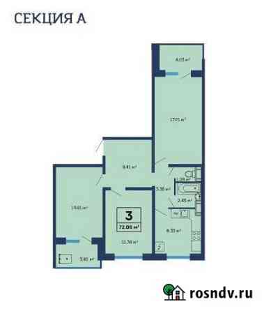 3-комнатная квартира, 72 м², 7/9 эт. на продажу в Стерлитамаке Стерлитамак