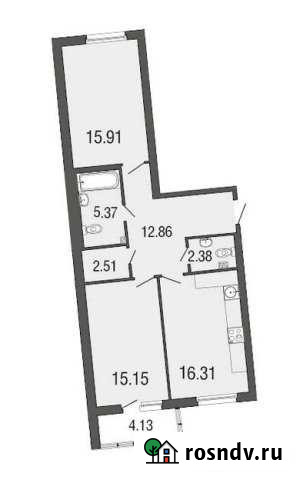 2-комнатная квартира, 70 м², 1/4 эт. на продажу в Токсово Токсово - изображение 1
