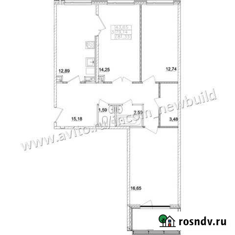3-комнатная квартира, 79 м², 3/3 эт. на продажу в Павловской Слободе Павловская Слобода - изображение 1