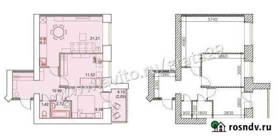 2-комнатная квартира, 58 м², 12/13 эт. на продажу в Северодвинске Северодвинск