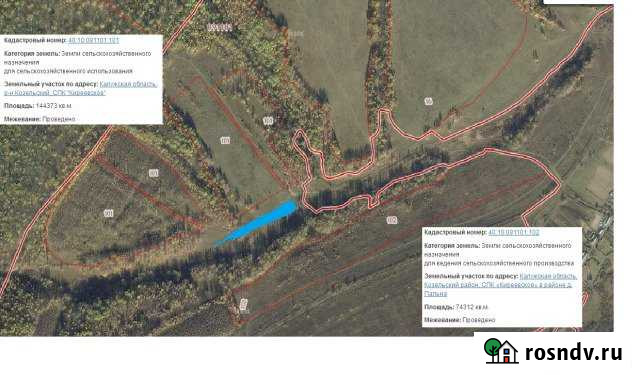 Участок СНТ, ДНП 2200 сот. на продажу в Козельске Козельск - изображение 1