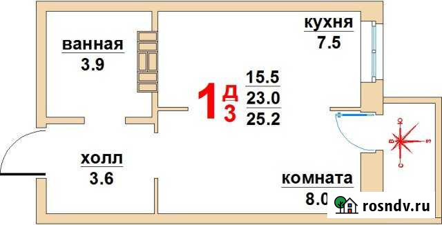 1-комнатная квартира, 25 м², 9/12 эт. на продажу в Березовском Свердловской области Березовский - изображение 1