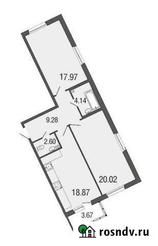2-комнатная квартира, 72 м², 1/4 эт. на продажу в Токсово Токсово - изображение 1