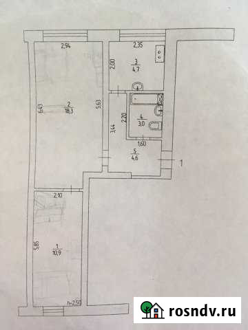2-комнатная квартира, 41 м², 1/2 эт. на продажу в Прохладном Прохладный - изображение 1