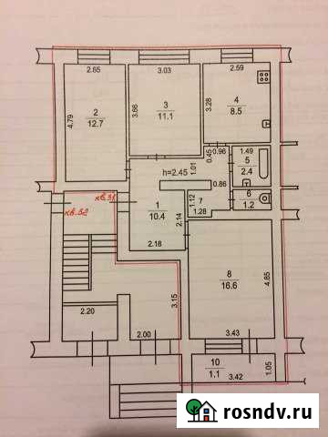 3-комнатная квартира, 66 м², 1/5 эт. на продажу в Козловке Республики Чувашия Козловка - изображение 1