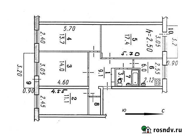 4-комнатная квартира, 76 м², 4/5 эт. на продажу в Омске Омск - изображение 1