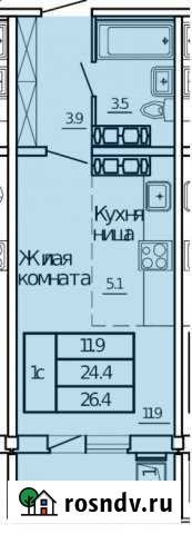 Квартира-студия, 26 м², 13/16 эт. на продажу в Кирове Киров - изображение 1