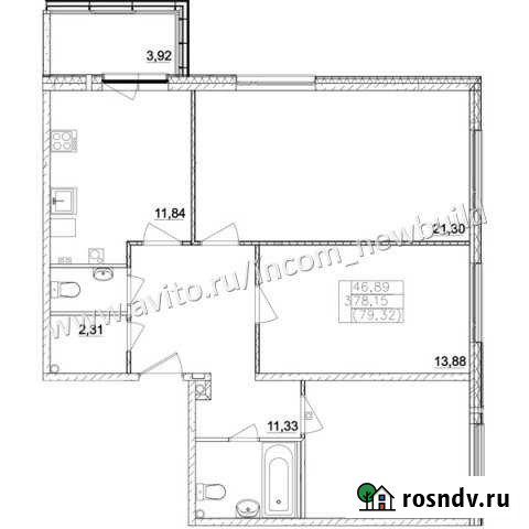 3-комнатная квартира, 78 м², 1/3 эт. на продажу в Павловской Слободе Павловская Слобода - изображение 1