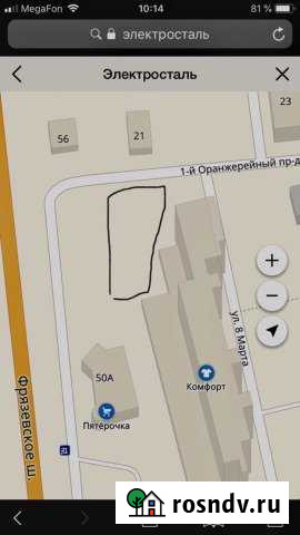 Участок промназначения 6 сот. на продажу в Электростали Электросталь - изображение 1