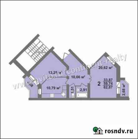 2-комнатная квартира, 62 м², 2/5 эт. на продажу в Коврове Ковров