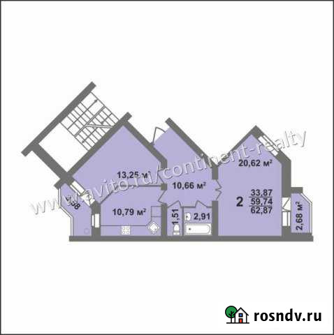 2-комнатная квартира, 62 м², 2/5 эт. на продажу в Коврове Ковров - изображение 1