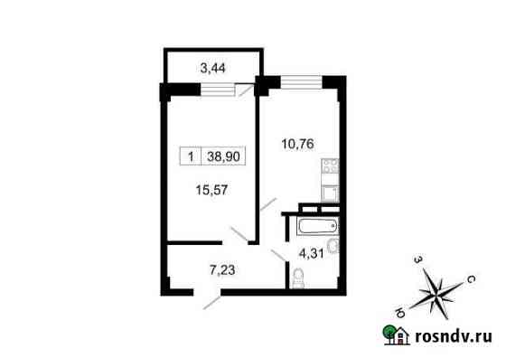 1-комнатная квартира, 38 м², 6/10 эт. на продажу в поселке Свердлова Свердлова