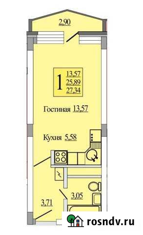 1-комнатная квартира, 27 м², 7/10 эт. на продажу в Новой Усмани Новая Усмань - изображение 1