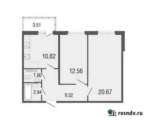 2-комнатная квартира, 58 м², 3/4 эт. на продажу в Токсово Токсово