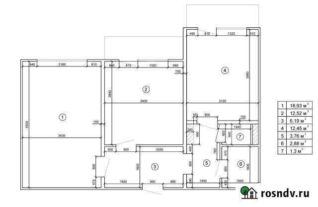 2-комнатная квартира, 58 м², 15/17 эт. на продажу в Одинцово Одинцово - изображение 1