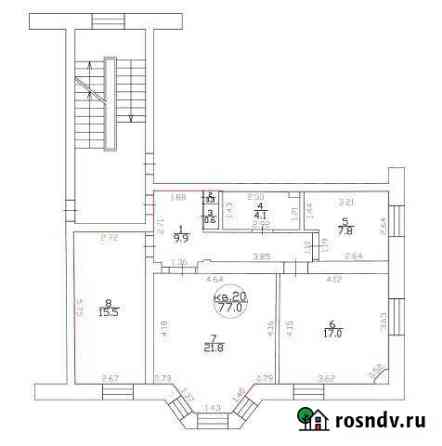 3-комнатная квартира, 77 м², 2/3 эт. на продажу в Барабинске Барабинск
