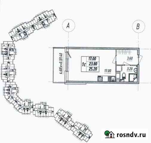 Квартира-студия, 26 м², 6/11 эт. на продажу в Сертолово Сертолово