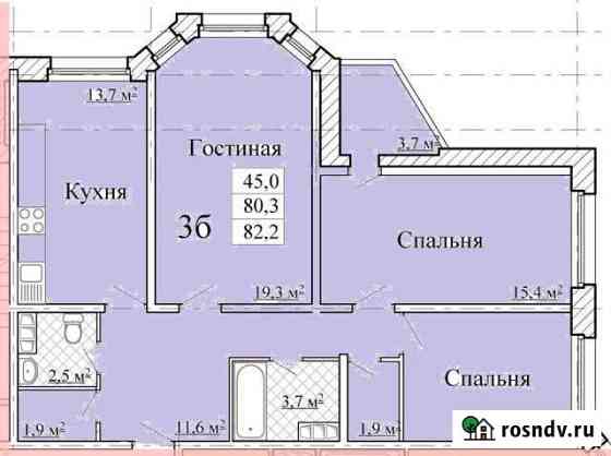 3-комнатная квартира, 82 м², 1/17 эт. на продажу в Тамбове Тамбов