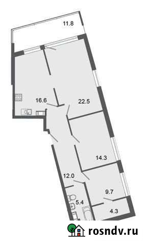 3-комнатная квартира, 84 м², 2/4 эт. на продажу в Кузьмоловском Кузьмоловский - изображение 1