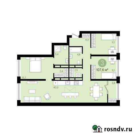 3-комнатная квартира, 107 м², 16/17 эт. на продажу в Сургуте Сургут