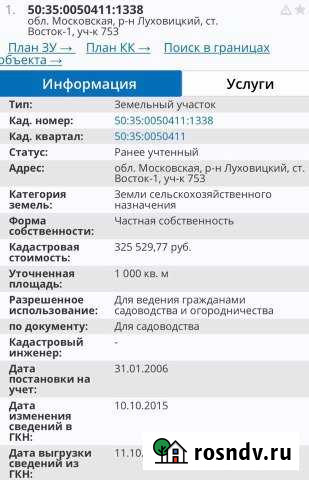 Участок СНТ, ДНП 10 сот. на продажу в Луховицах Луховицы - изображение 1