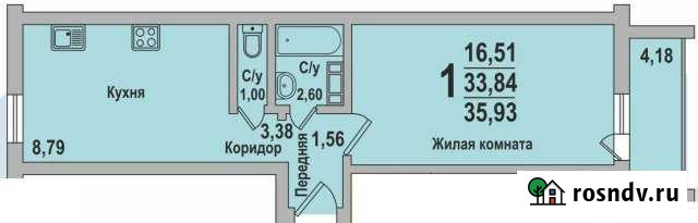 1-комнатная квартира, 35 м², 10/10 эт. на продажу в Рощино Челябинской области Рощино - изображение 1