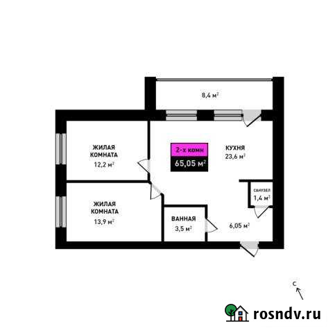 2-комнатная квартира, 65 м², 5/5 эт. на продажу в Мелеузе Мелеуз - изображение 1