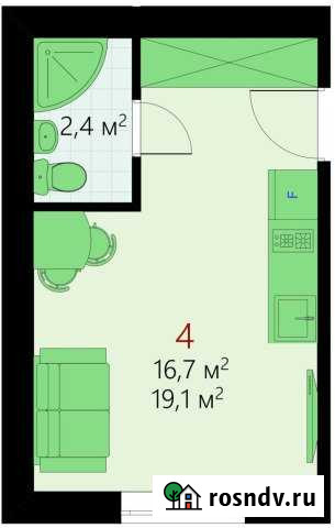 Квартира-студия, 19 м², 1/4 эт. на продажу в Заречном Пензенской области Заречный - изображение 1