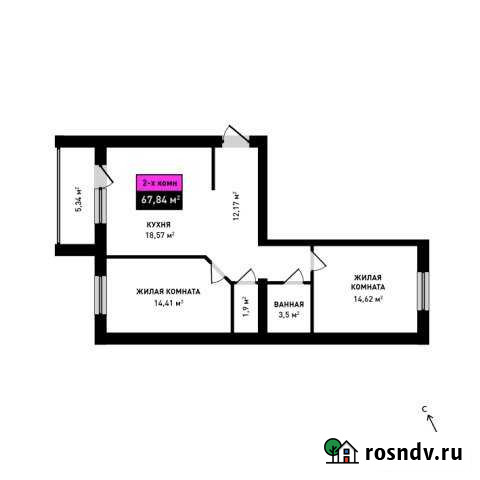 2-комнатная квартира, 67 м², 1/5 эт. на продажу в Мелеузе Мелеуз - изображение 1