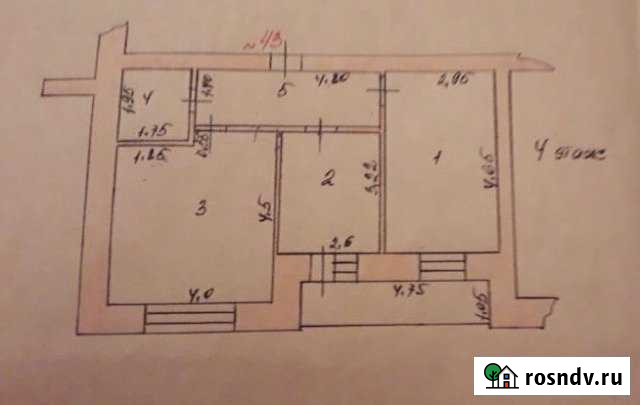 2-комнатная квартира, 50 м², 4/5 эт. на продажу в Асино Асино - изображение 1