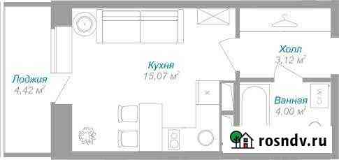 Квартира-студия, 23 м², 6/12 эт. на продажу в Буграх Бугры