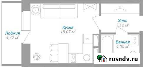 Квартира-студия, 23 м², 6/12 эт. на продажу в Буграх Бугры - изображение 1