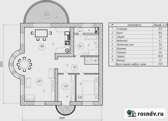 5-комнатная квартира, 182 м², 2/2 эт. на продажу в Брянске Брянск