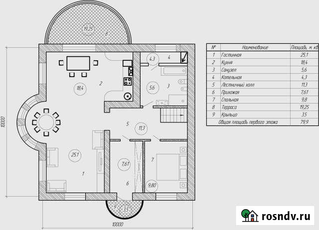 5-комнатная квартира, 182 м², 2/2 эт. на продажу в Брянске Брянск - изображение 1