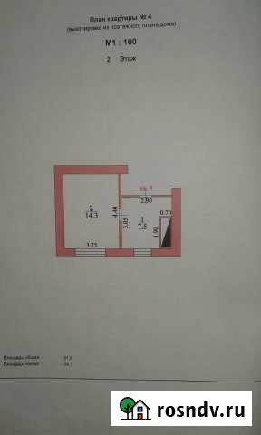 1-комнатная квартира, 21 м², 2/2 эт. на продажу во Льгове Льгов - изображение 1