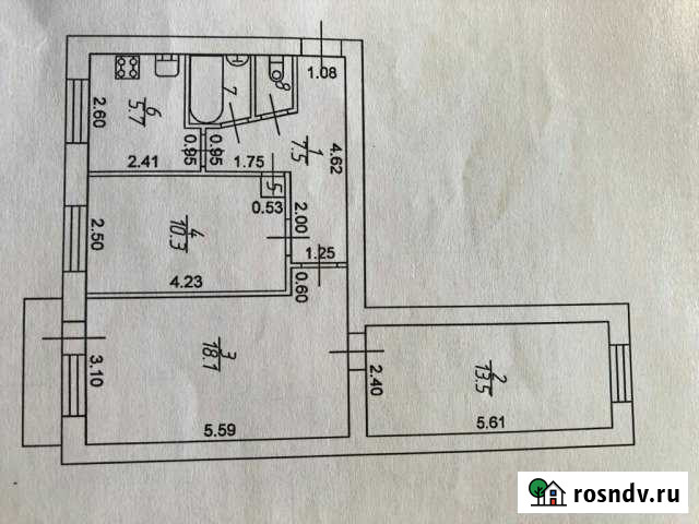 3-комнатная квартира, 58 м², 3/5 эт. на продажу в Лесном Рязанской области Лесной - изображение 1