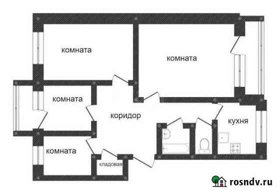 4-комнатная квартира, 78 м², 3/5 эт. на продажу в Семибратово Семибратово